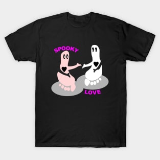 Spooky Love Footprint ghost T-Shirt